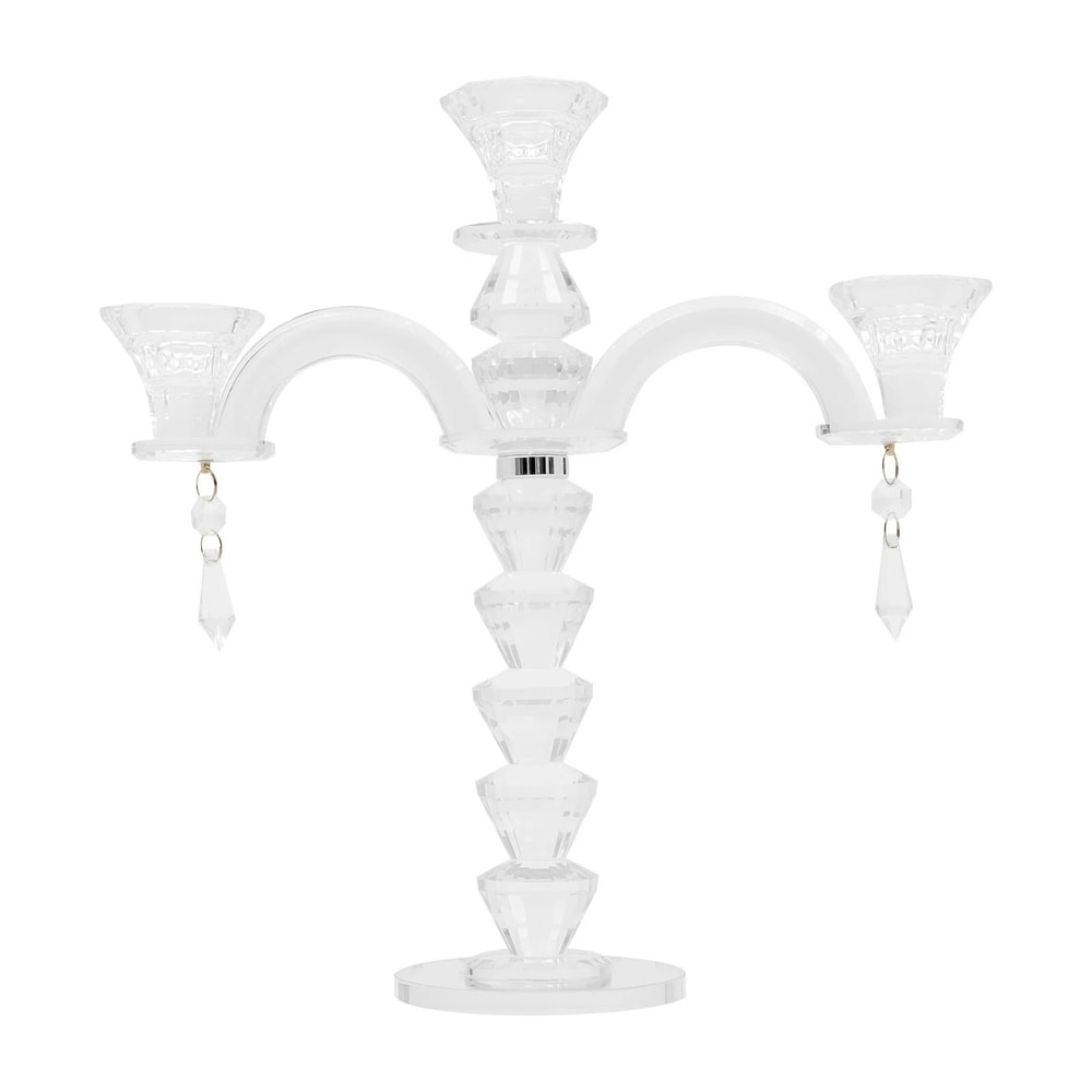 Elegant Arm Crystal Candle Holder Decorative Centerpiece 3