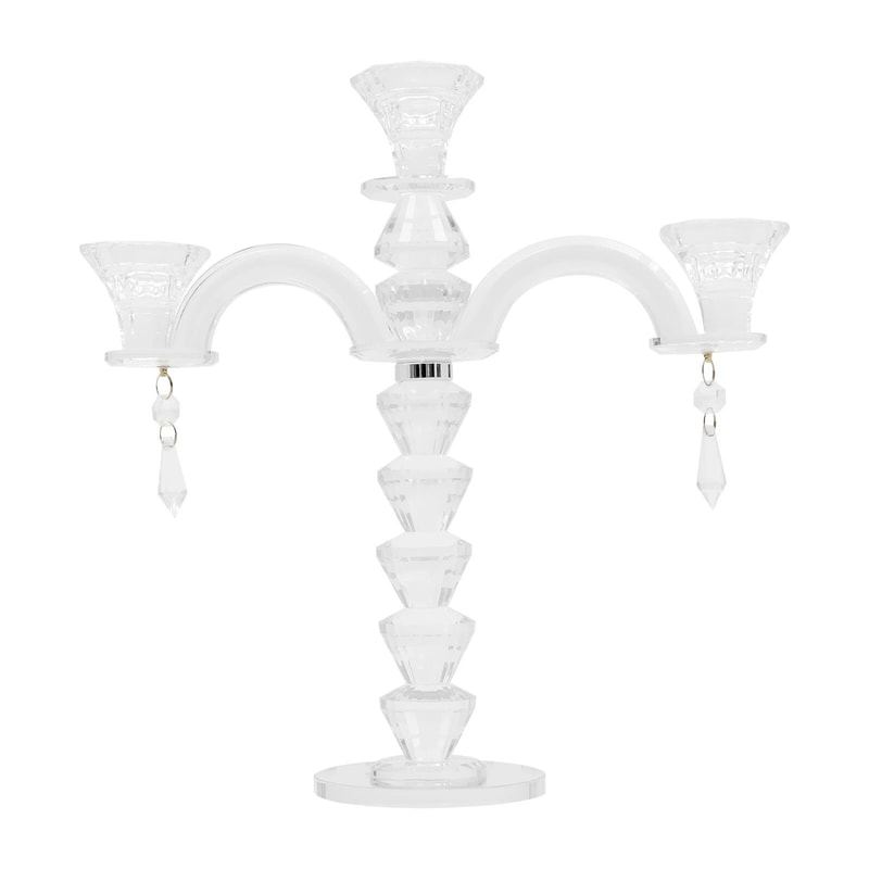 Elegant Arm Crystal Candle Holder Decorative Centerpiece 3