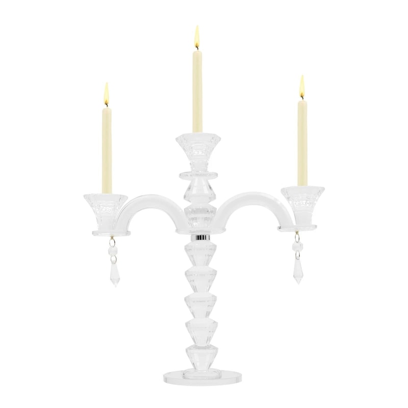 Elegant Arm Crystal Candle Holder Decorative Centerpiece 7