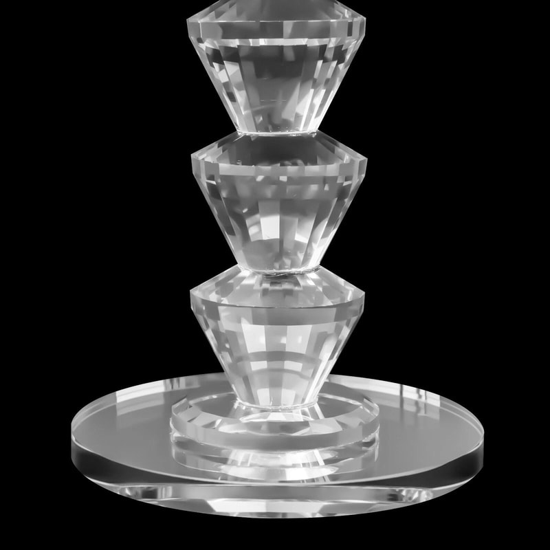 Elegant Arm Crystal Candle Holder Decorative Centerpiece 8