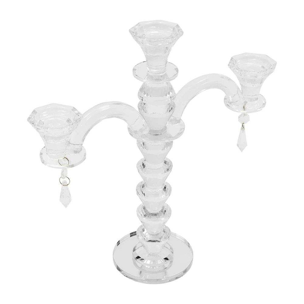 Elegant Arm Crystal Candle Holder Decorative Centerpiece 9