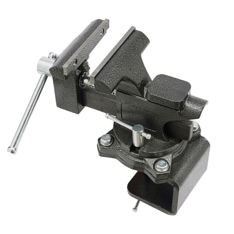 Heavy Duty Bench Vise With Swivel Base Durable Workbench Vise Clamp 2
