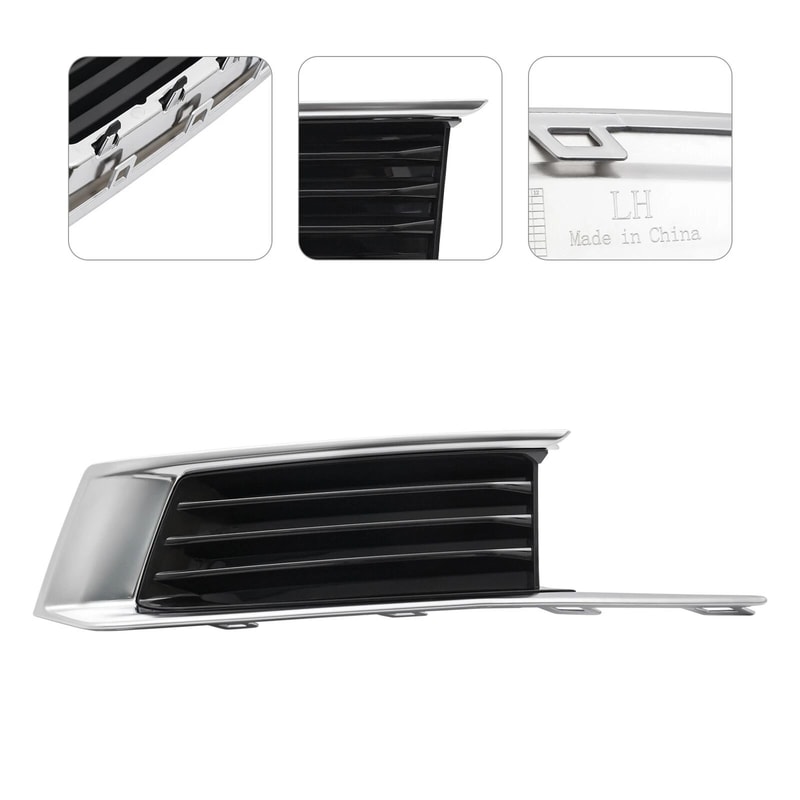 Premium Front Bumper Grille Cover Left Cadillac XTS Fog Light Cover Chrome Replacement 15