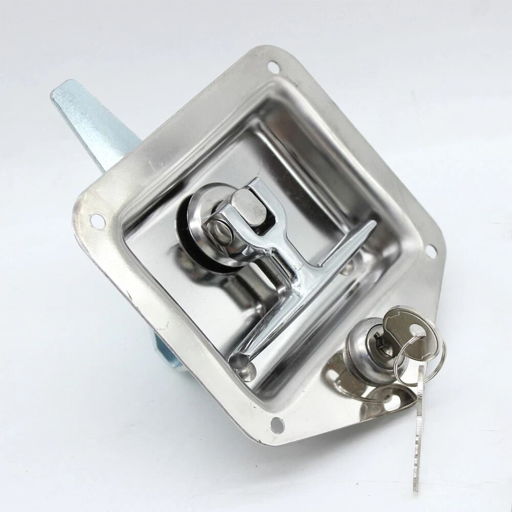 Premium T Handle Tool Box Lock Set With Keys Stainless Steel Trailer Truck Toolbox Latch Handle 5