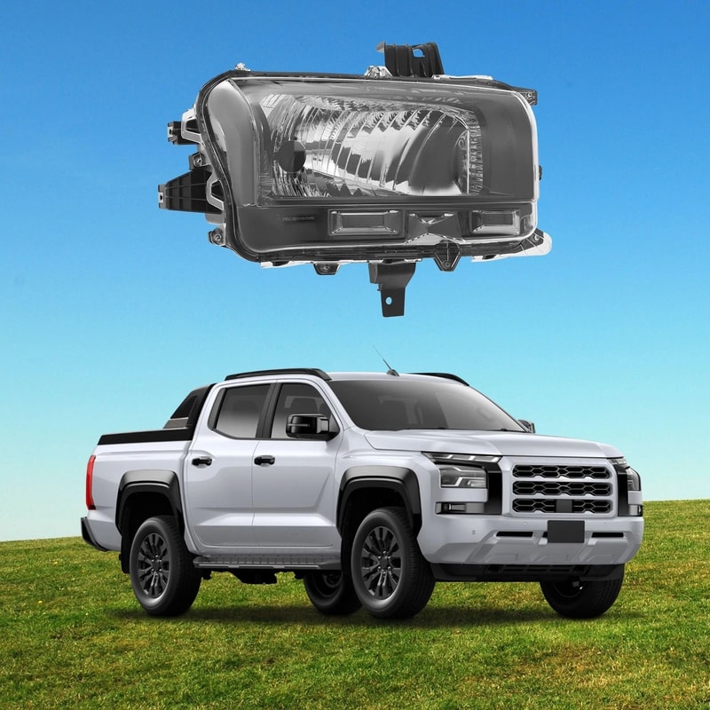 Premium Right Side Halogen Headlight For Mitsubishi Triton Direct Replacement Assembly 15