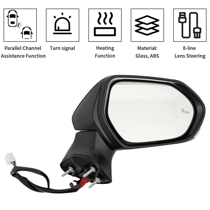 Premium Toyota Camry Side Mirror Replacement Passenger Right With Blind Spot Monitor Heated Functi 6