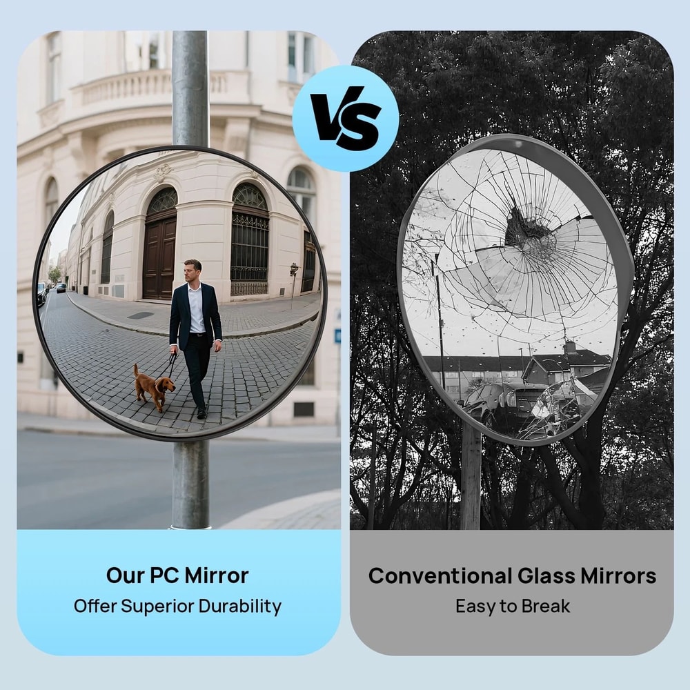 Premium Wide Angle Driveway Convex Security Mirror Blind Spot Safety Vision 10