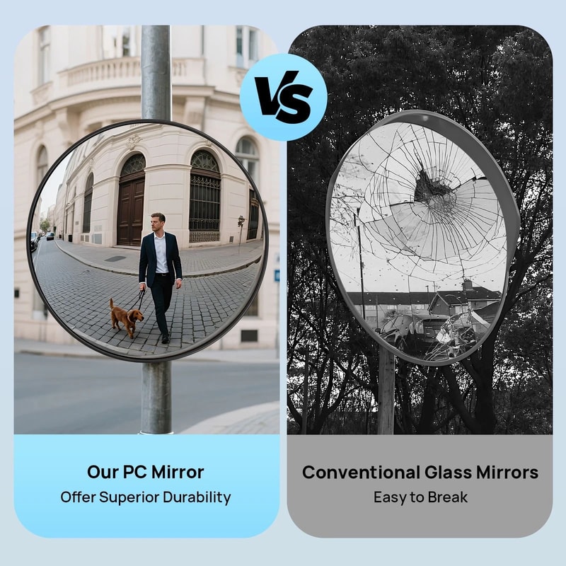 Premium Wide Angle Driveway Convex Security Mirror Blind Spot Safety Vision 10