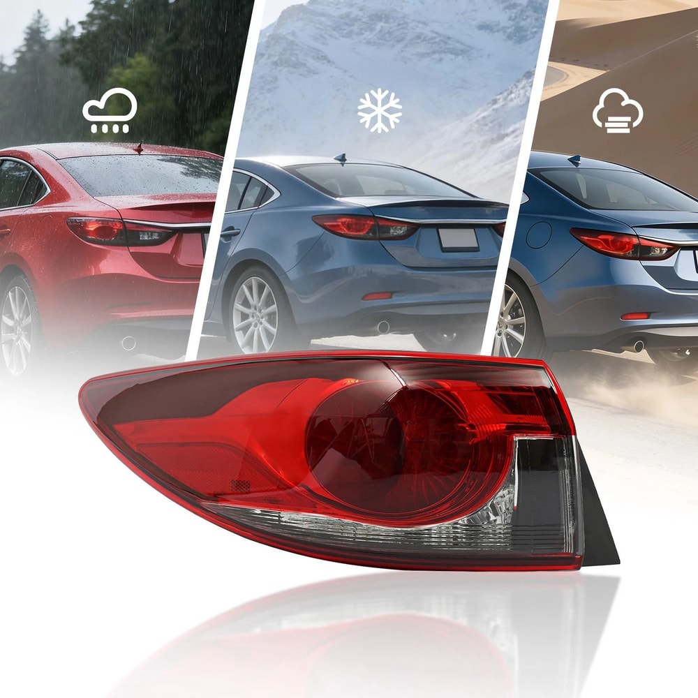 Mazda 6 Rear Halogen Tail Light Left Driver Side Direct Fit Replacement 11