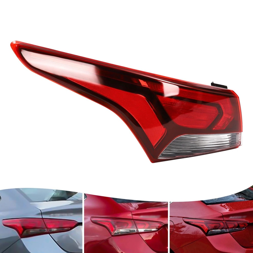 Premium Left Driver Side Tail Lamp Assembly For Hyundai Accent Direct Replacement 16
