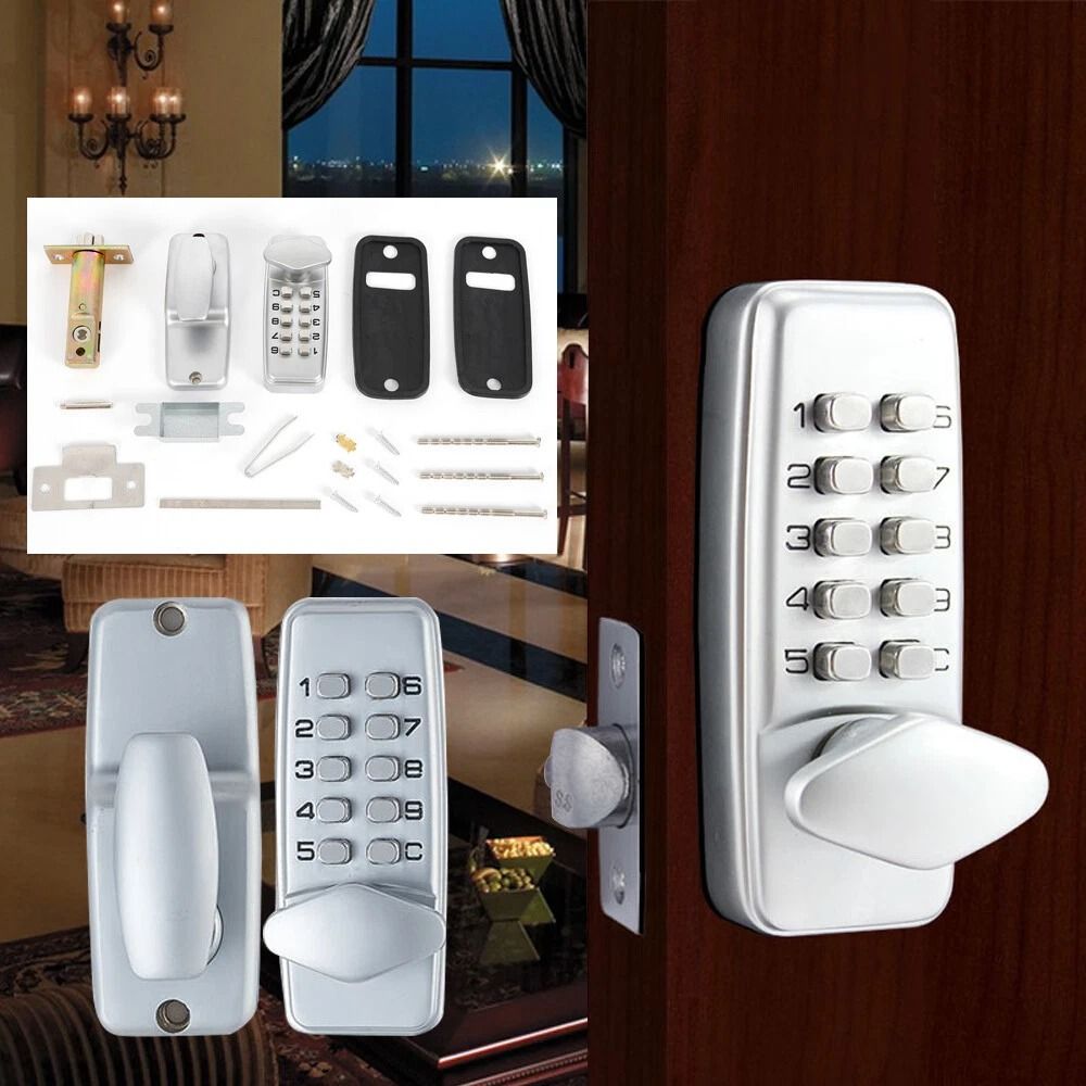 Premium Keyless Door Lock Digital Push Button Combination Lock For Home Office 10