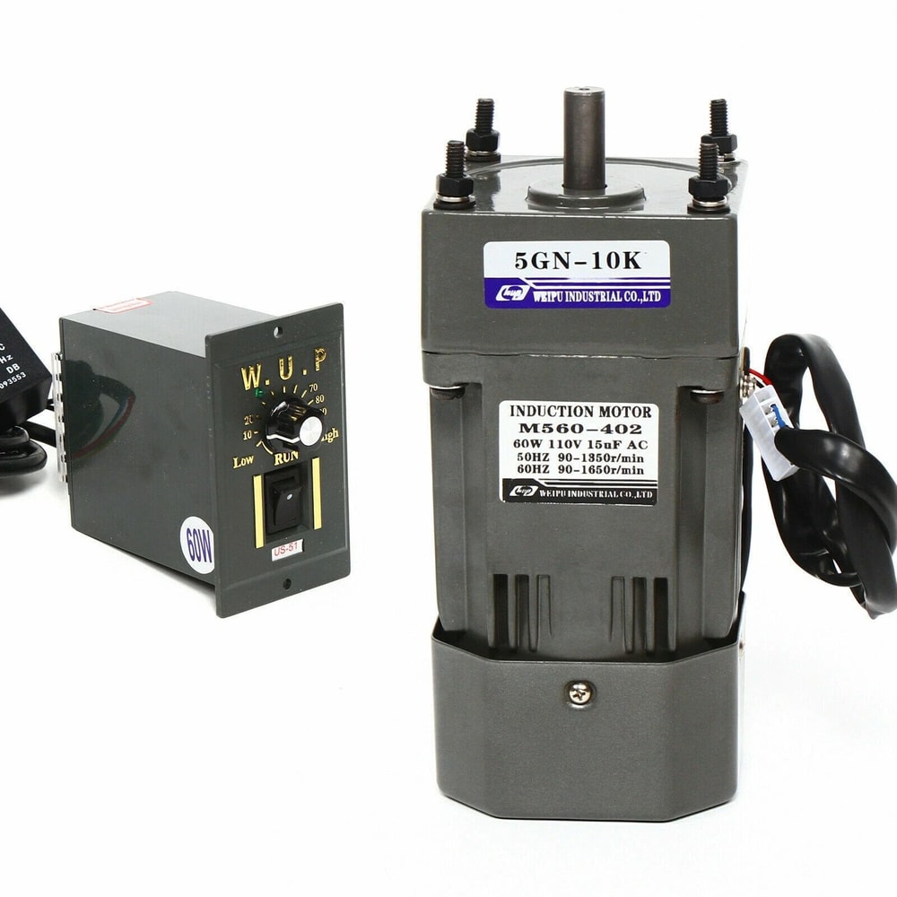 Premium AC Gear Motor With Variable Speed Controller Adjustable Single Phase Drive 0