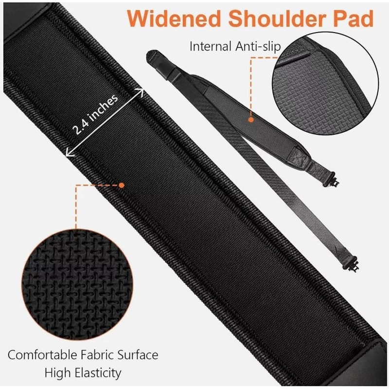 Premium Tactical Point Rifle Sling Adjustable Neoprene Shoulder Sling With Swivels 7