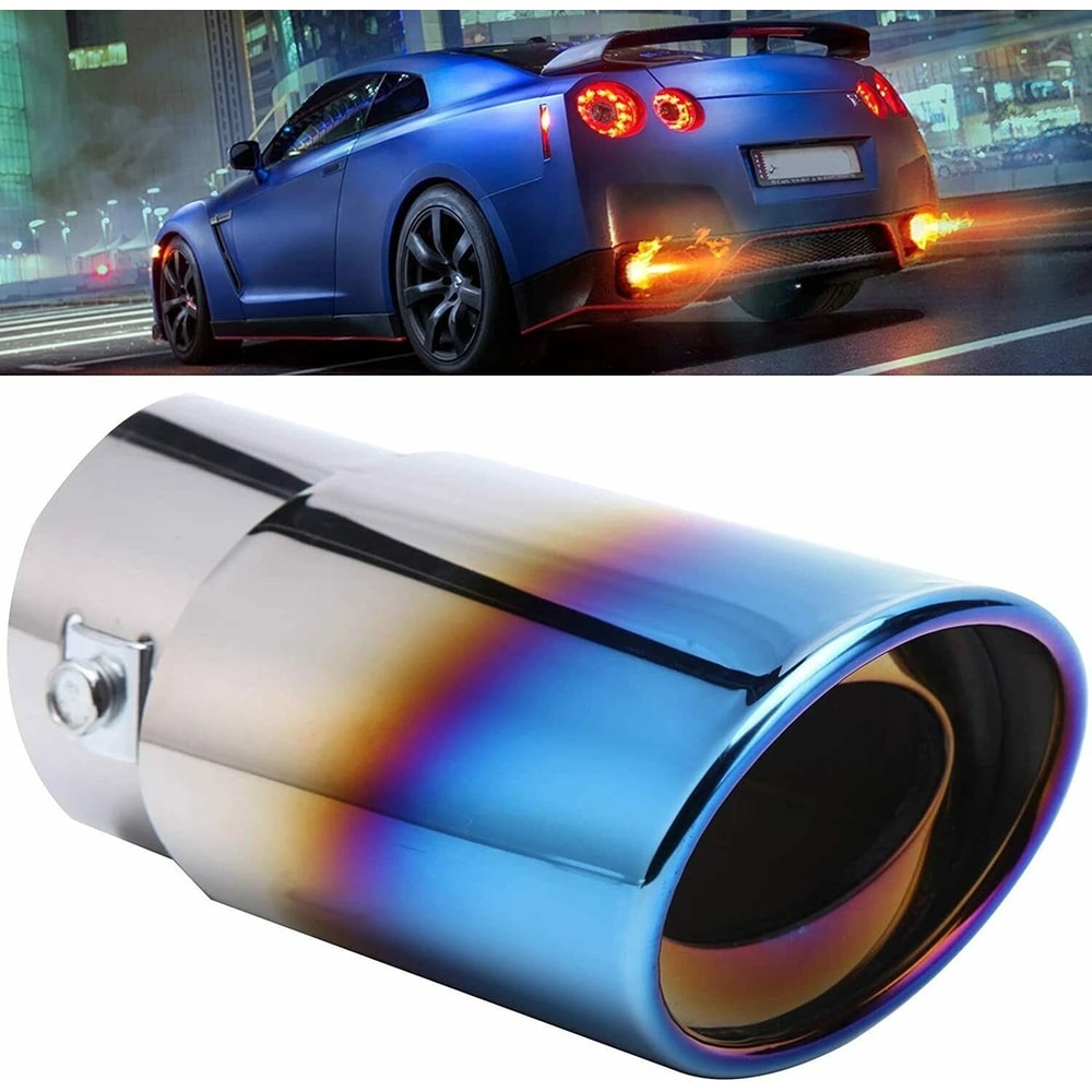 Premium Universal Stainless Steel Exhaust Pipe Tip Rear Muffler Tail Upgrade 0