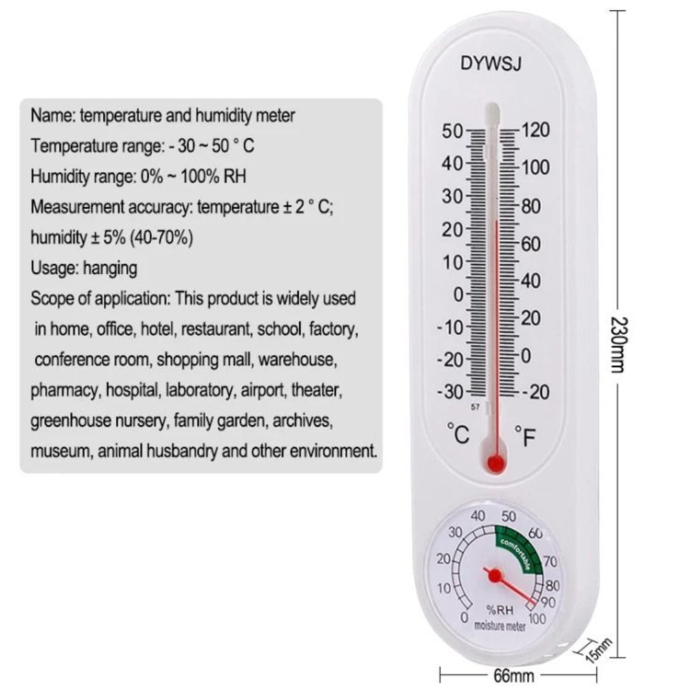 Ultimate Indoor Outdoor Wall Thermometer Humidity Meter For Garden Greenhouse 3