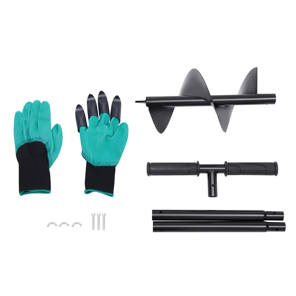 Heavy Duty Manual Post Hole Auger Hand Drill For Fence Garden 10