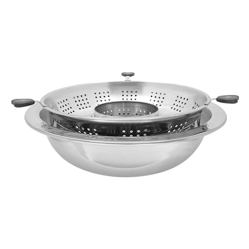 Hot Pot Lifting Two Grid Chinesestyle Lifting Hot Pot Steel Fondue Chafing Dish 6
