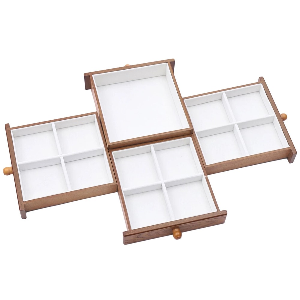 Vintage Wooden Jewelry Storage Box Large 5 Drawer Jewelry Organizer Cabinet 5