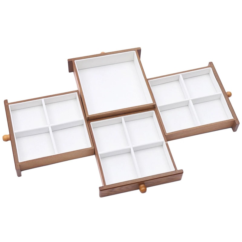 Vintage Wooden Jewelry Storage Box Large 5 Drawer Jewelry Organizer Cabinet 5