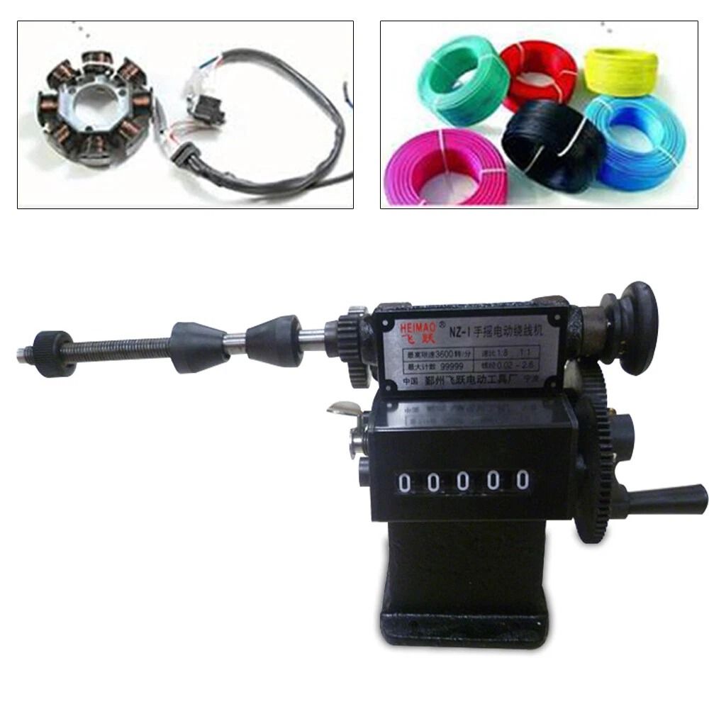 Professional Manual Coil Winding Machine With Counter Precision Wire Coil Winder Tool 1