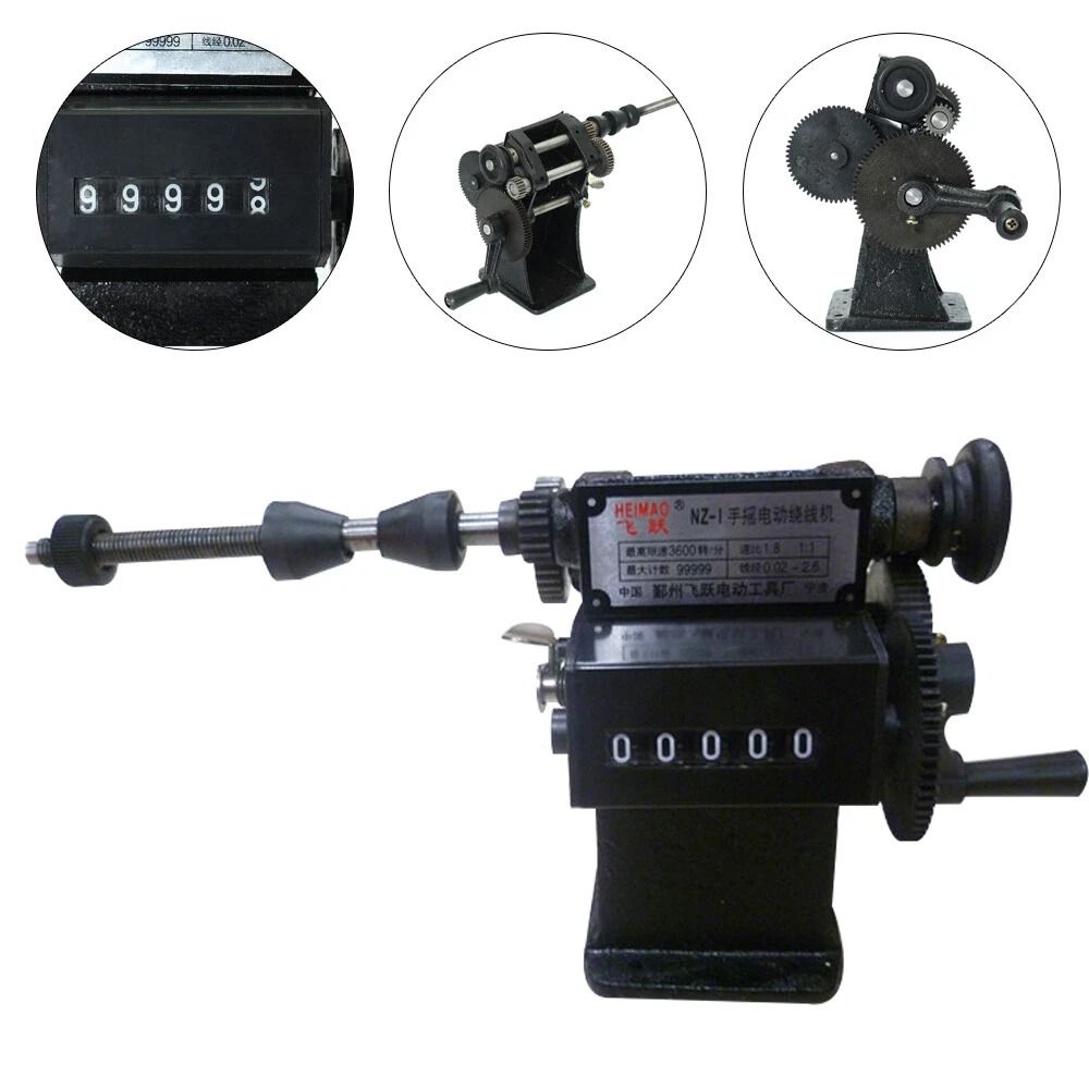 Professional Manual Coil Winding Machine With Counter Precision Wire Coil Winder Tool 2