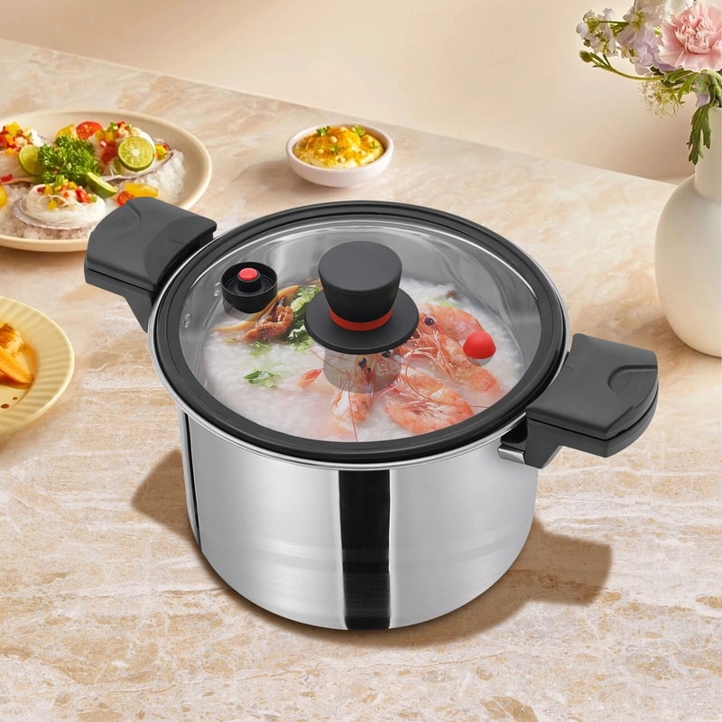 Premium Stainless Steel Pressure Pot Cooker Durable Stovetop Kitchen Pressure Pot 15