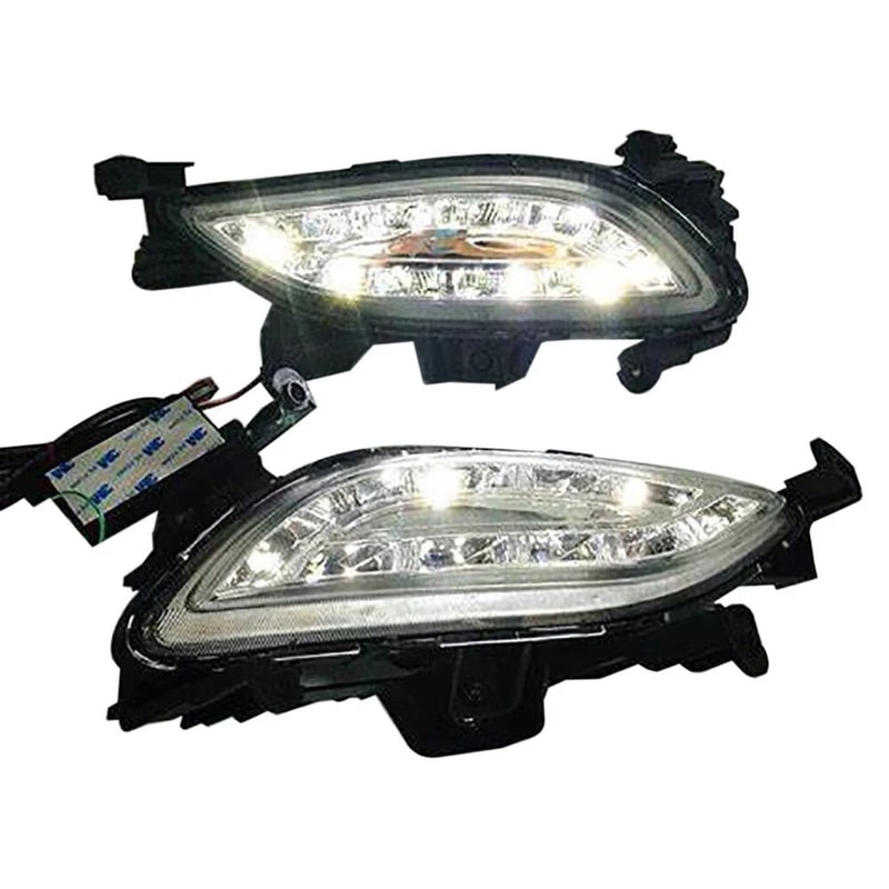 Premium Hyundai Sonata Fog Lights Bezel Set Direct Fit For Sonata Halogen Daytime Running Lights 0