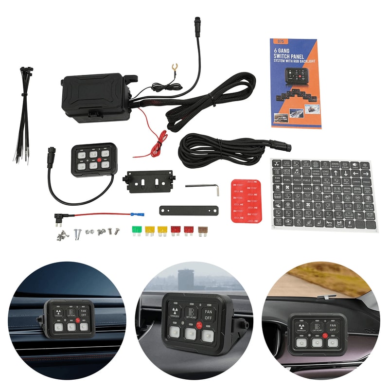 Premium 6 Gang Marine Switch Panel Control Box For YachtRV 11