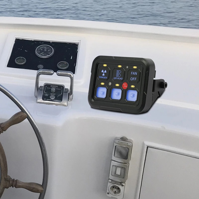 Premium 6 Gang Marine Switch Panel Control Box For YachtRV 2