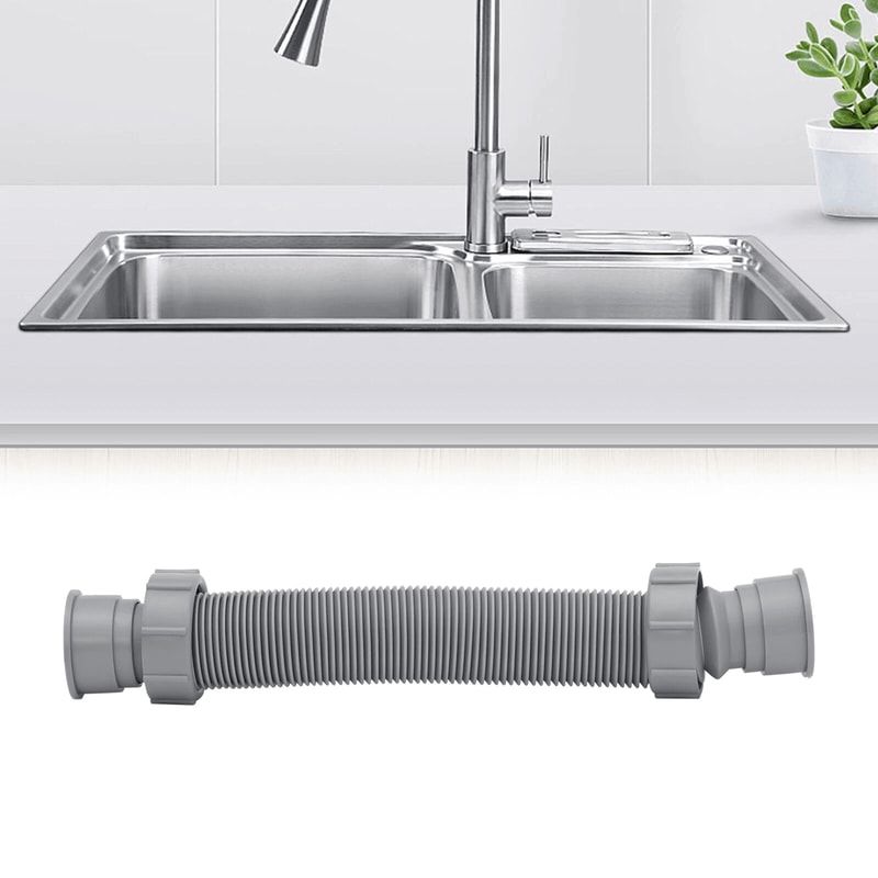 Premium Adjustable Flexible Sink Drain Pipe P Trap Expandable 13