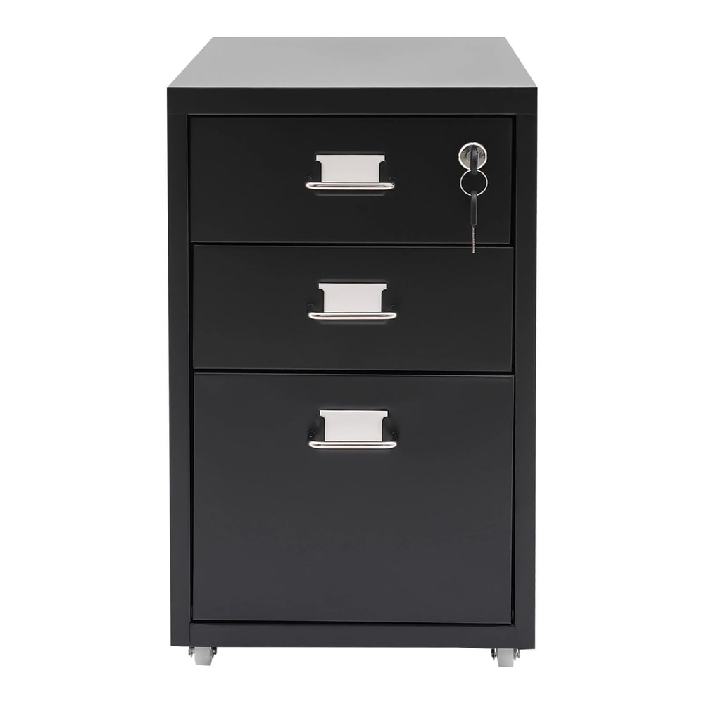 Premium Lockable Mobile File Cabinet Metal Vertical Filing Cabinet For Office Home Under Desk Stor 7