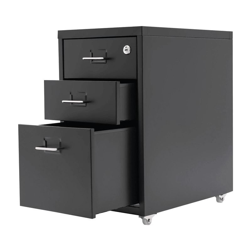 Premium Lockable Mobile File Cabinet Metal Vertical Filing Cabinet For Office Home Under Desk Stor 14