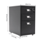 Premium Lockable Mobile File Cabinet Metal Vertical Filing Cabinet For Office Home Under Desk Stor 16