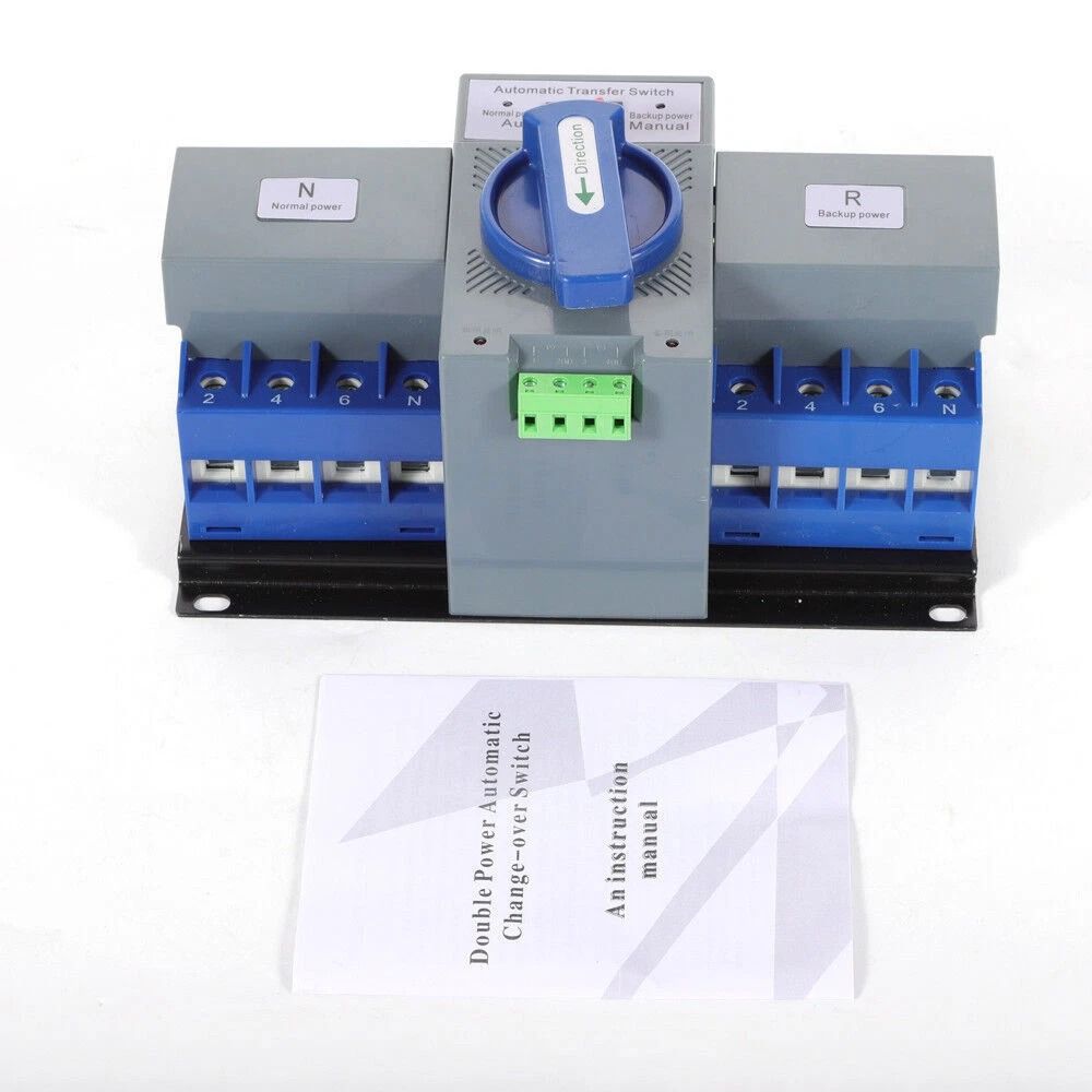 Premium 63A 4P Automatic Transfer Switch Dual Power Generator Changeover Switch Kit 7