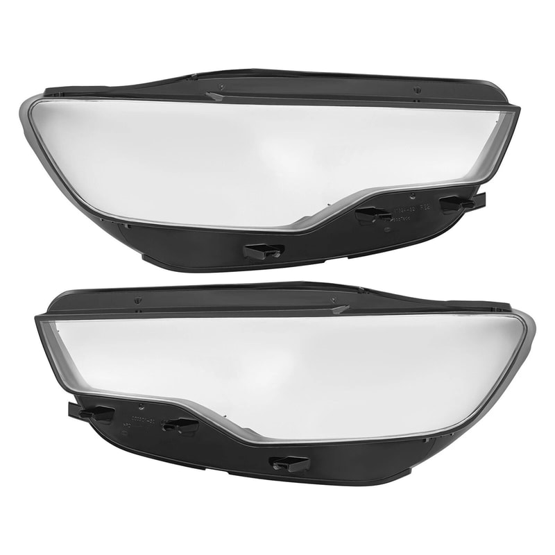 Premium Front Headlight Lens Covers Replacement For Audi A6 C7 Left Right 3