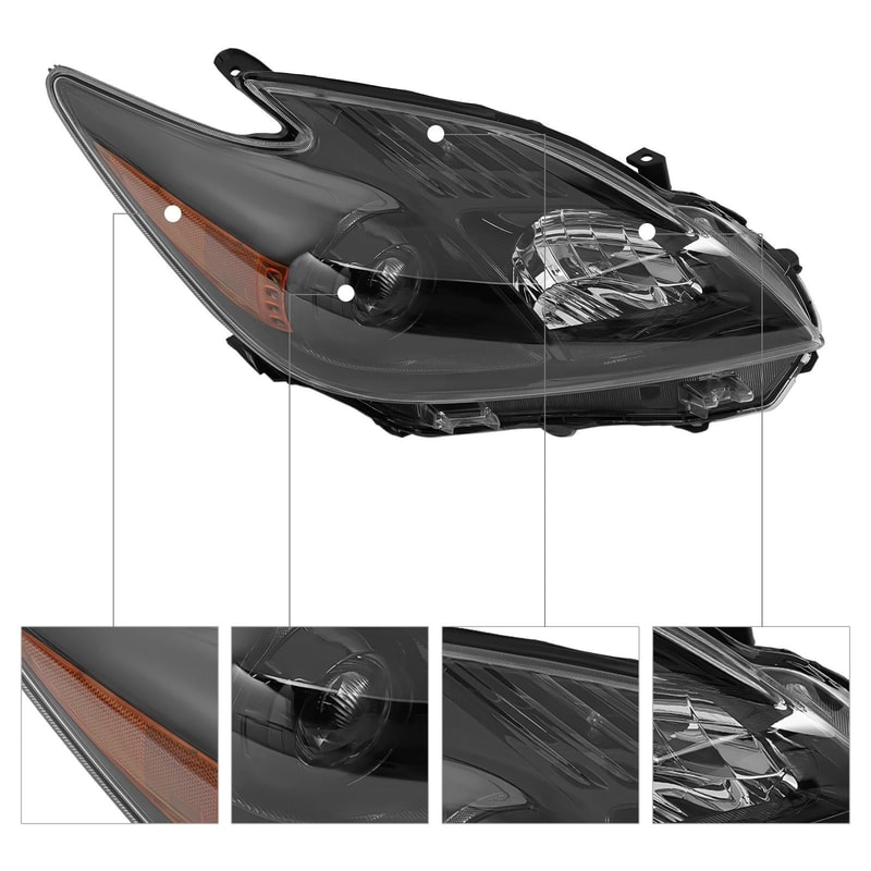 Premium Toyota Prius Right Headlight Assembly Passenger Side Replacement 7