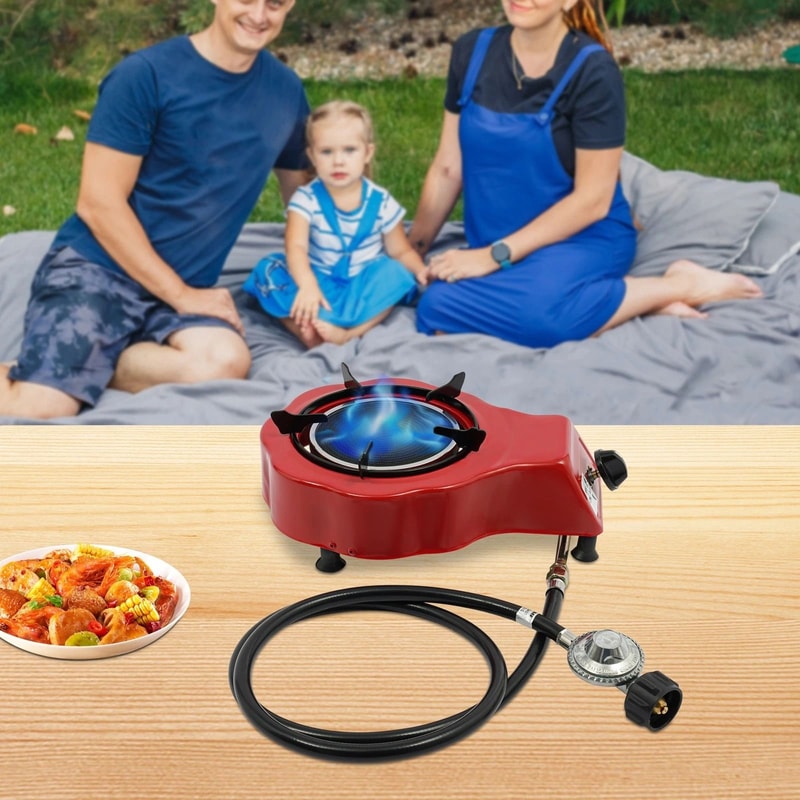 Modern Portable Gas Stove Compact Single Burner Gas Stove For Indoor Outdoor Cooking 2