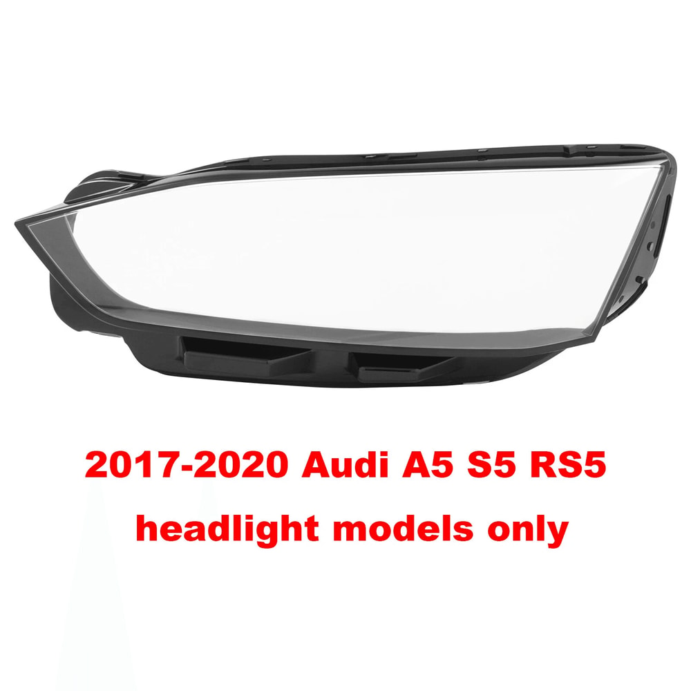 Audi A5 S5 RS5 Left Headlight Lens Cover For Models Clear Car Headlamp Shell Direct Replacement 7