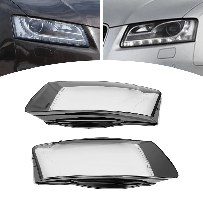 Premium Audi A5 Headlight Covers For S5 RS5 Left Right Lens Protection 4