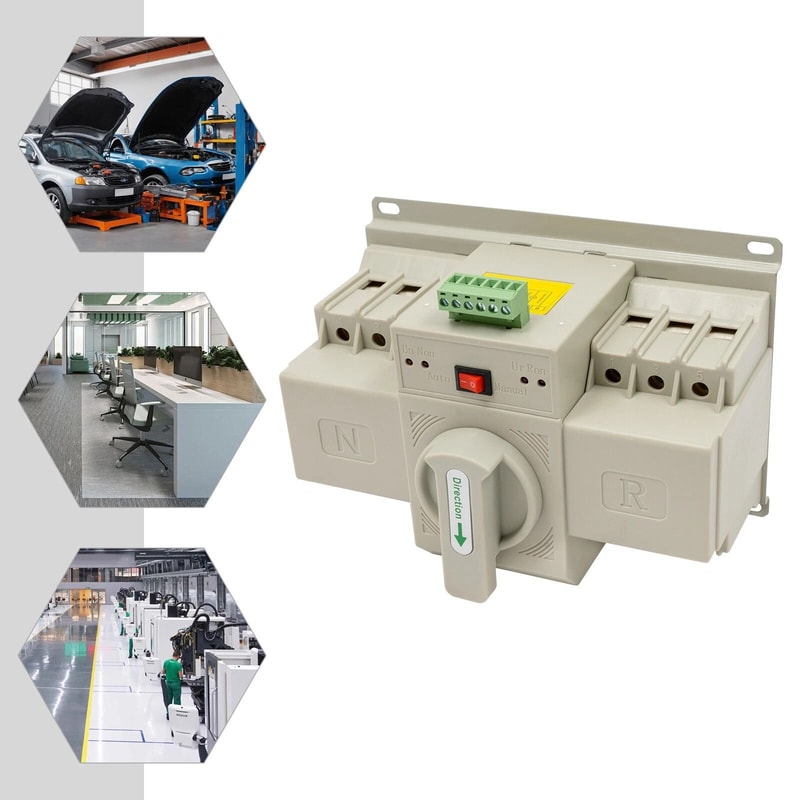 Automatic Transfer Switch 63A 3P ATS Dual Power Self Cast CB Level For Home Generator Backup 11