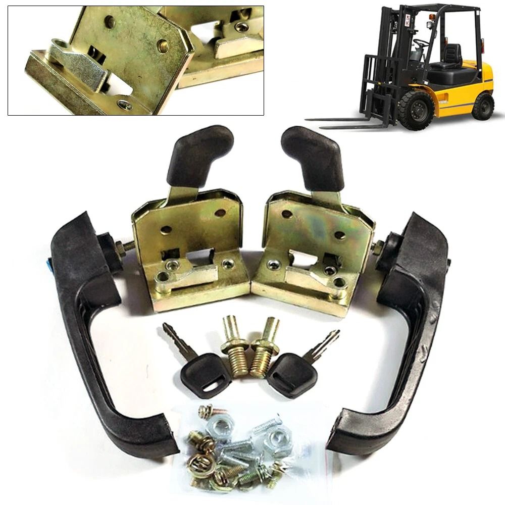 Heavy Duty Universal Tractor Door Handle Set With Heavy Equipment Door Lock 10