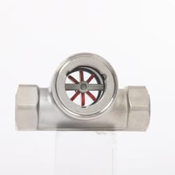 npt stainless steel water flow indicator with plastic impeller durable & clear