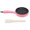 Premium Pink Compact Electric Skillet Non Stick Mini Frying Pan With Wooden Spatula 11