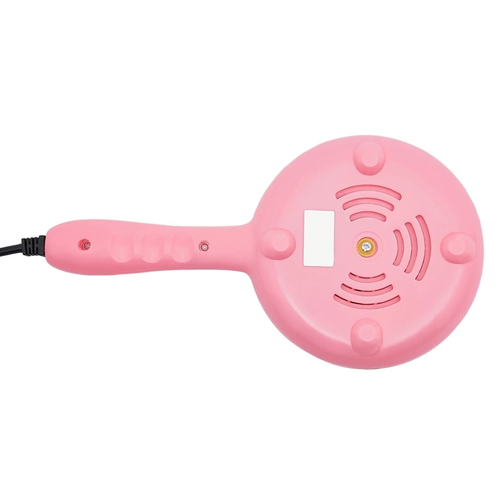 Premium Pink Compact Electric Skillet Non Stick Mini Frying Pan With Wooden Spatula 12