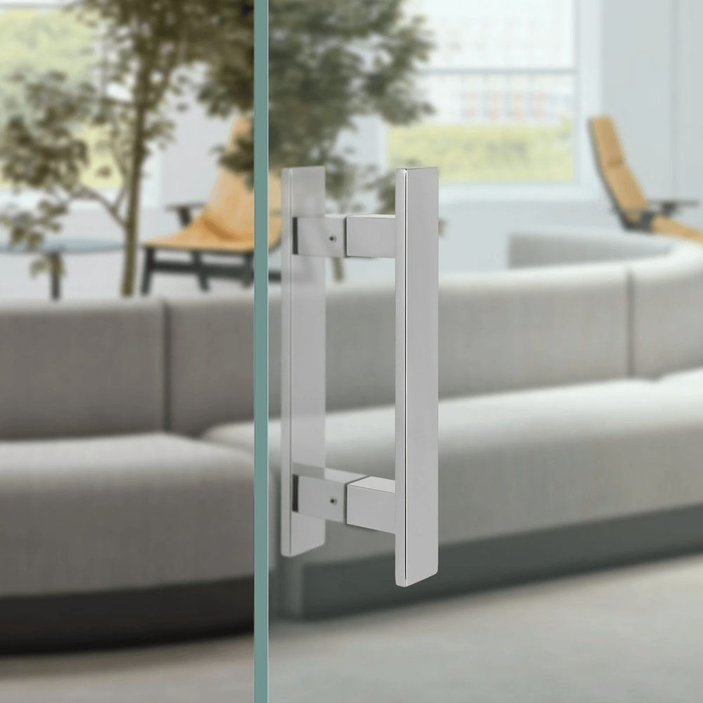 Premium H Shaped Stainless Steel Sliding Door Handle Dual Sided Push Pull Design 0