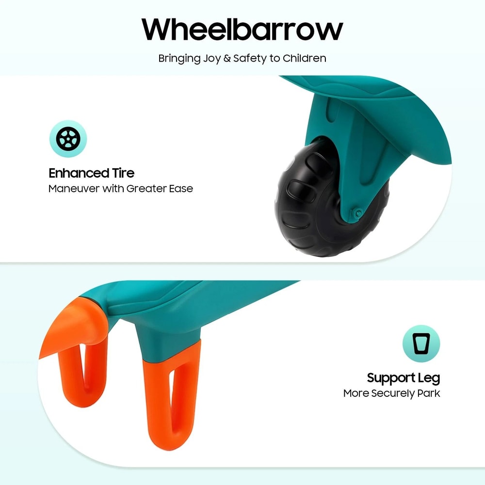 Premium Children Garden Tool Set With Mini Wheelbarrow Durable Kids Gardening Tools For Outdoor Pla 9