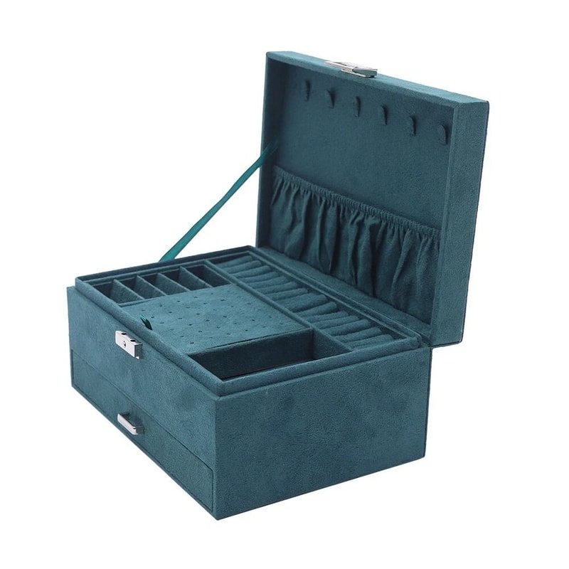 Premium 3 Layer Jewelry Organizer Box Large Capacity Jewelry Box For Ring Earring Necklace Storage 11