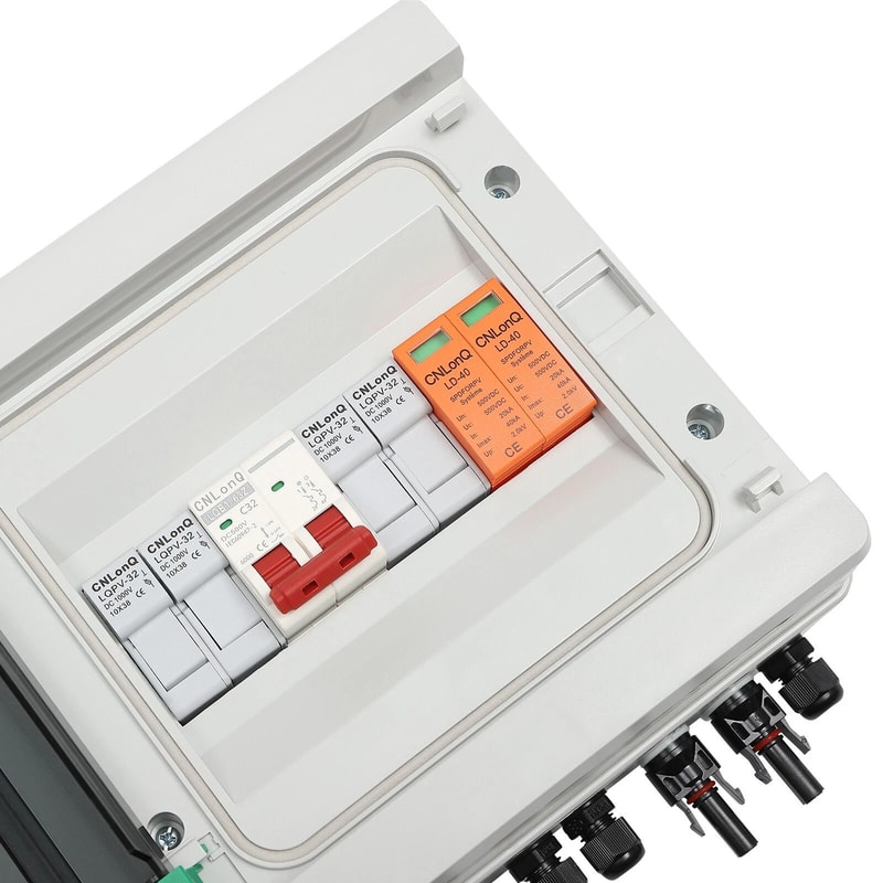 Premium Solar PV Combiner Box With DC Circuit Breaker 2 String Protection 2