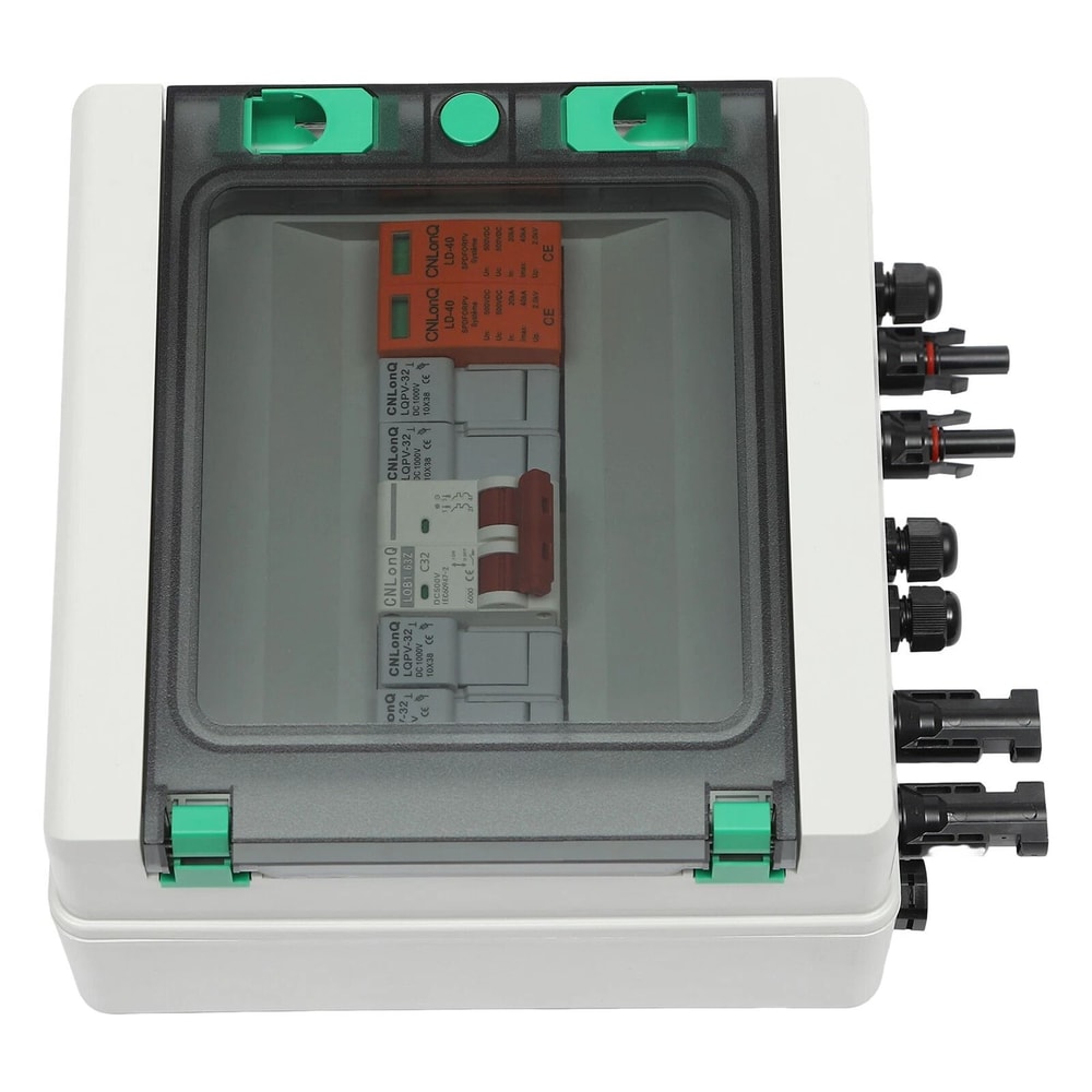 Premium Solar PV Combiner Box With DC Circuit Breaker 2 String Protection 7