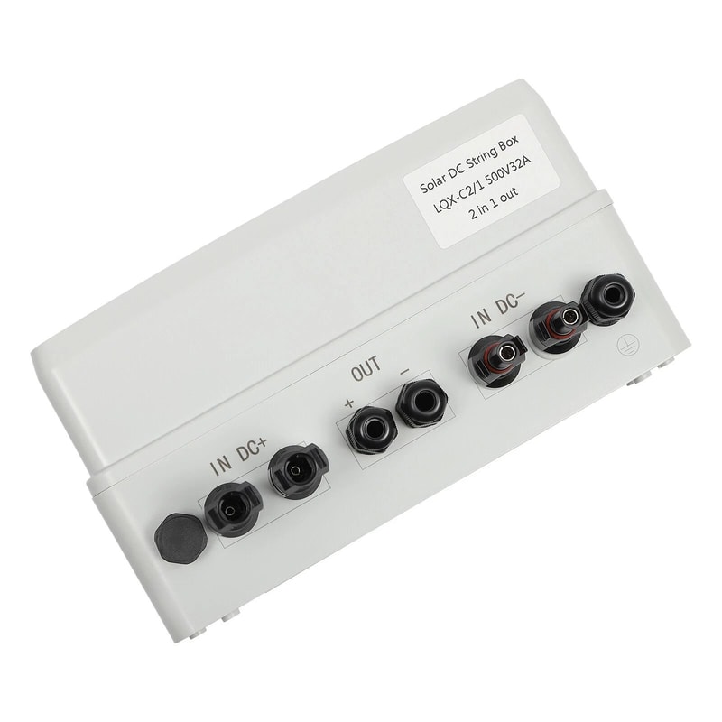 Premium Solar PV Combiner Box With DC Circuit Breaker 2 String Protection 9